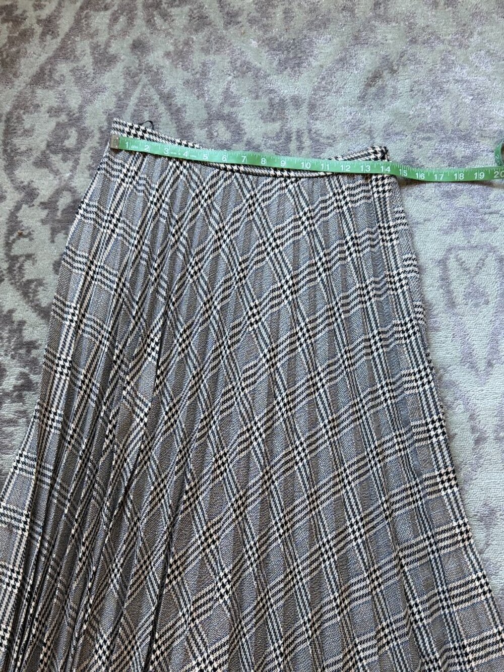 MANGO Checked Pleated Skirt - Picture 8 of 9